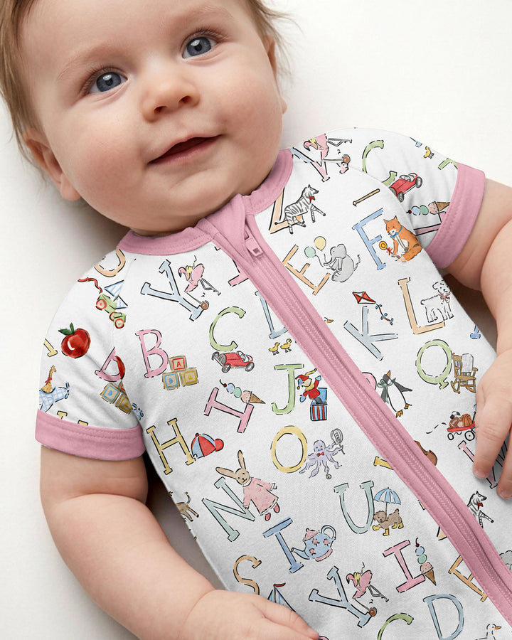 ABC Whimsy Bamboo Shorty Zippy
