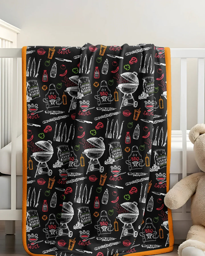 Backyard BBQ Party Family Matching Bamboo Blanket