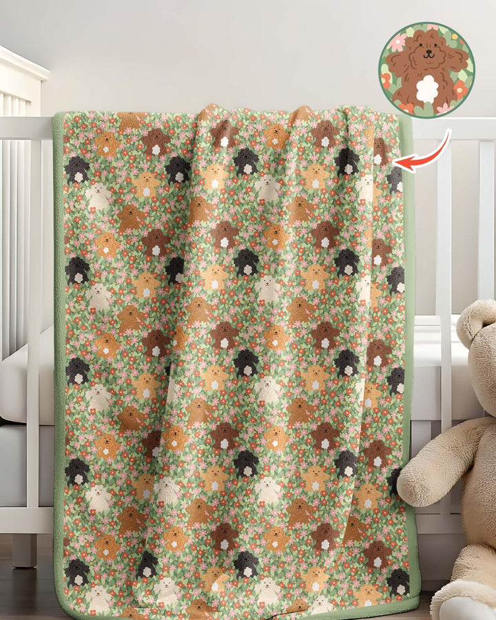 Puppy Garden Family Matching Bamboo Blanket