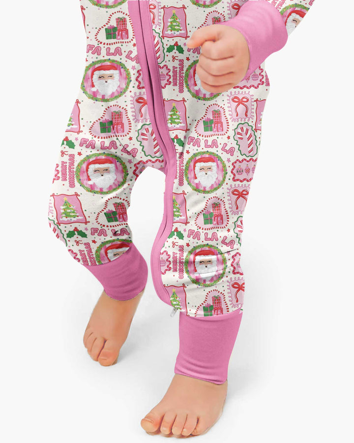 Fa La La Pink Christmas Bamboo Convertible Zippy
