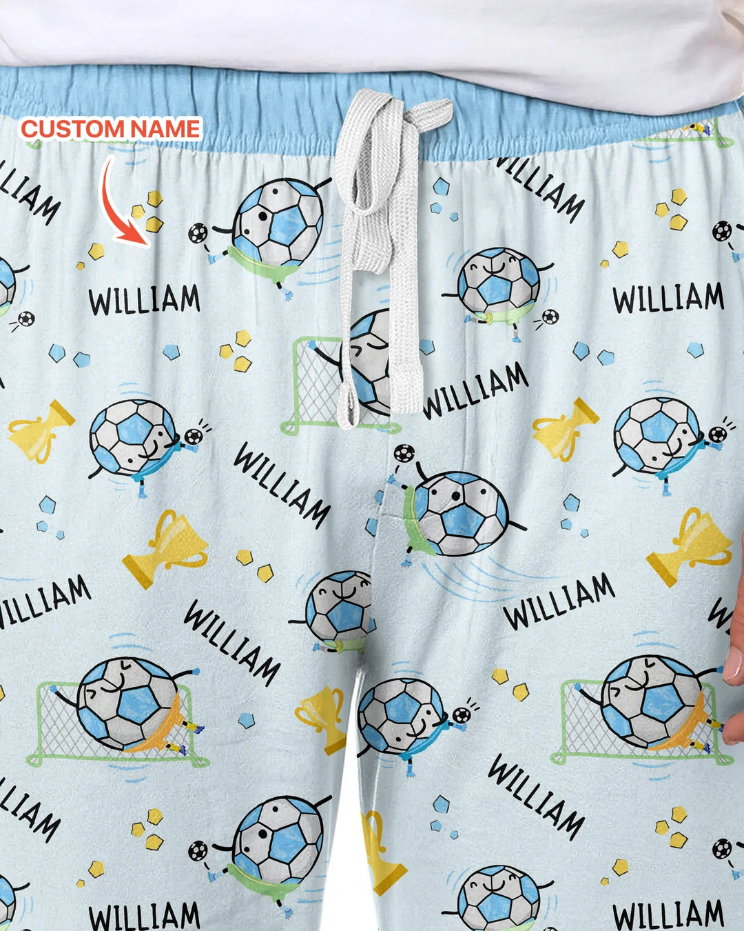Custom Name Soccer Dad Team Matching Bamboo Men's Pajama Set