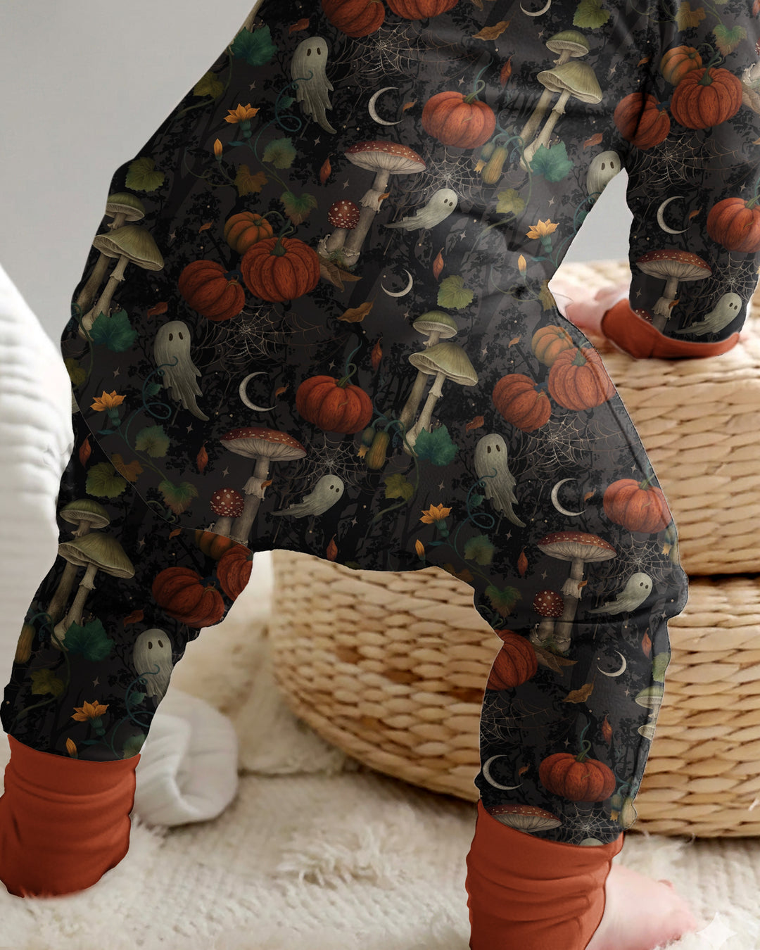 Spooky Cute Ghost Pumpkin Mushroom Halloween Bamboo Convertible Zippy