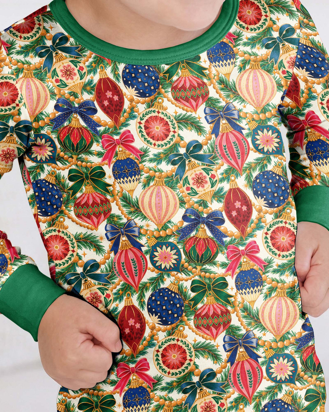 Vintage Ornament Magic Bamboo Two Piece Long Sleeve Pajama Set