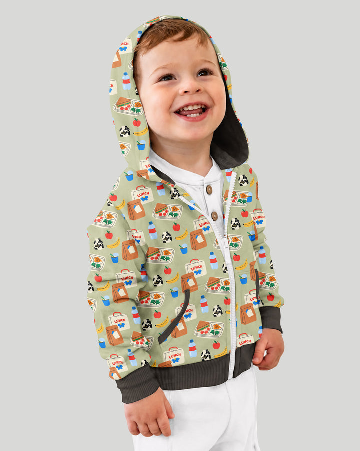 Happy School Lunch Bamboo Zip Hoodie