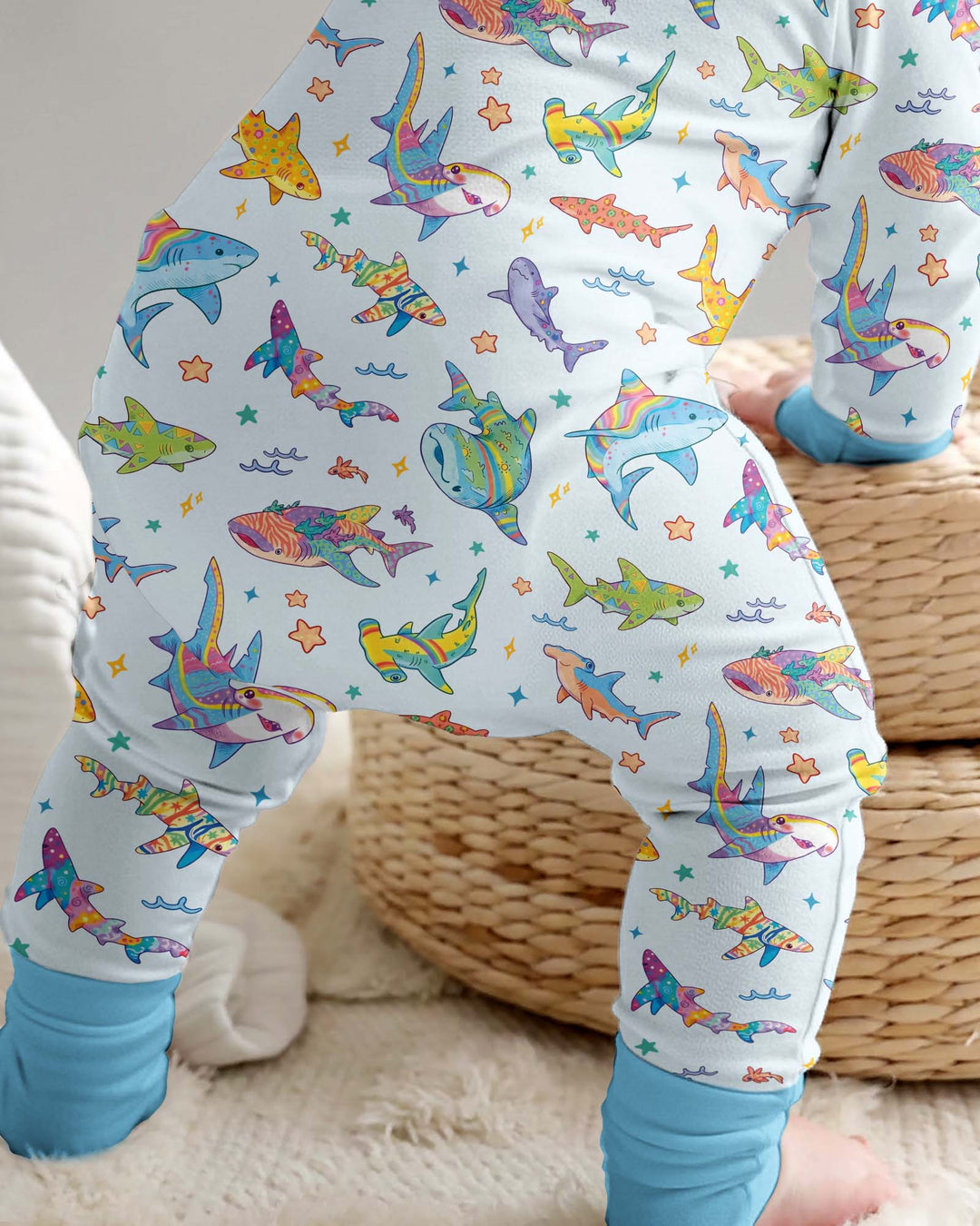 Tropical Sharks Bamboo Convertible Zippy