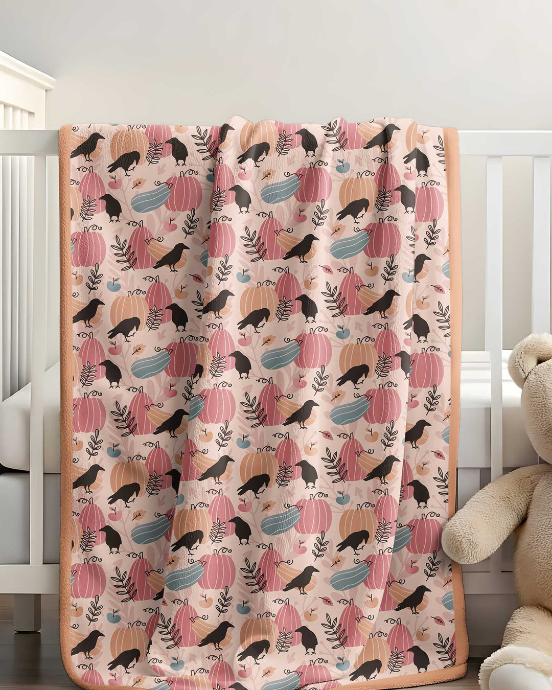 Pastel Pumpkin Patch Garden Bamboo Blanket