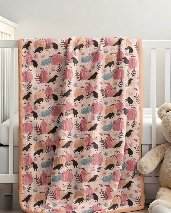 Pastel Pumpkin Patch Garden Bamboo Blanket