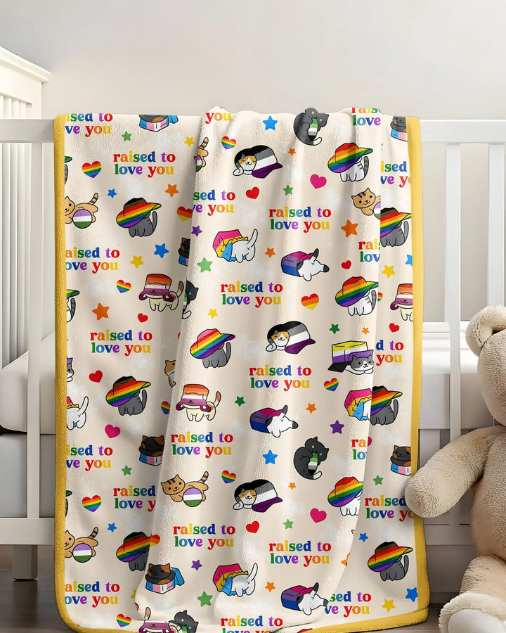 Rainbow Paws Family Matching Bamboo Blanket
