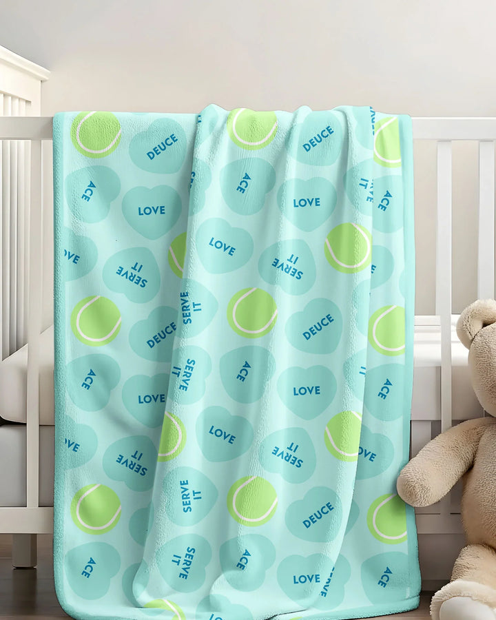 Tennis with Love Bamboo Blanket