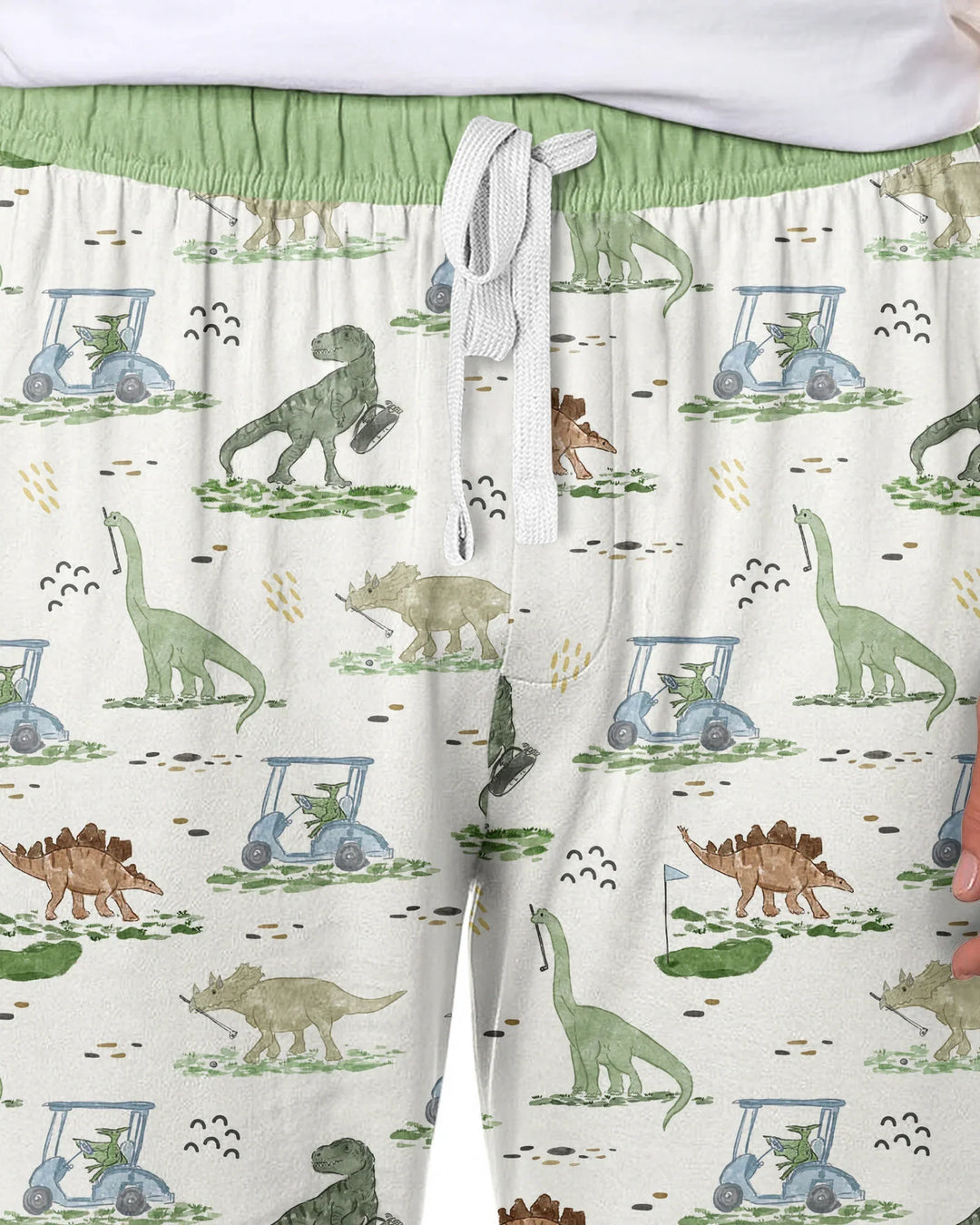 Dinos On The Green Daddy & Me Matching Bamboo Men's Pajama Set