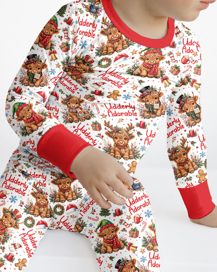Udderly Adorable Bamboo Two Piece Long Sleeve Pajama Set