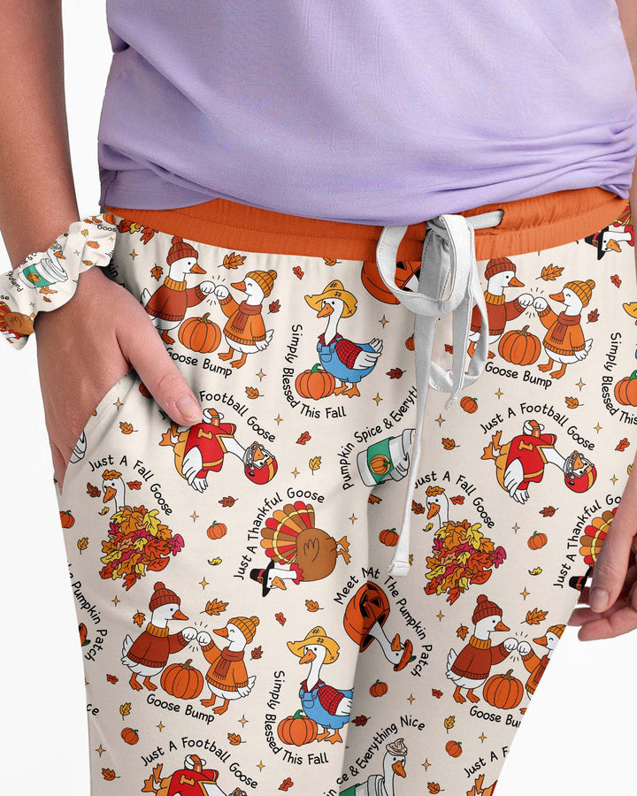 Just A Fall Goose Family Matching Bamboo Women Pajama Set