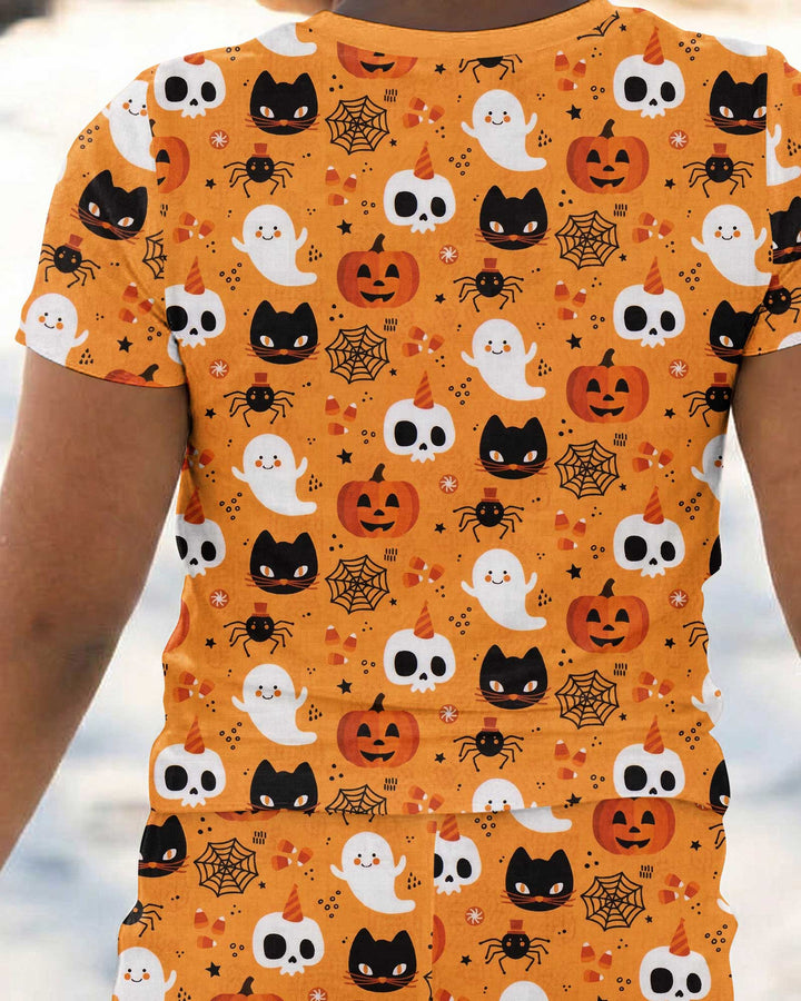 Halloween Party Bamboo Two Piece Short Sleeve Pajama Set
