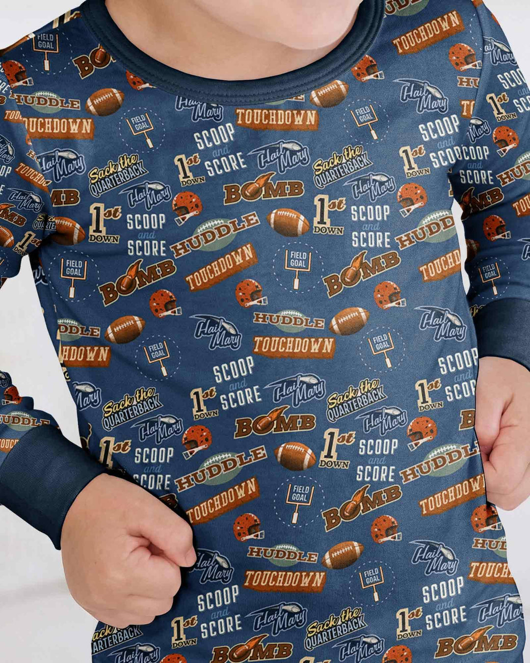 Template Bamboo Two Piece Long Sleeve Pyjamas Set