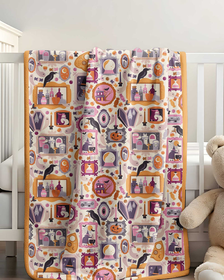 Spooky Portraits Bamboo Blanket