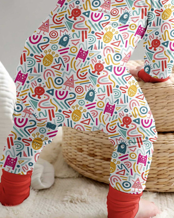 Rainbow Monster Party Bamboo Convertible Zippy