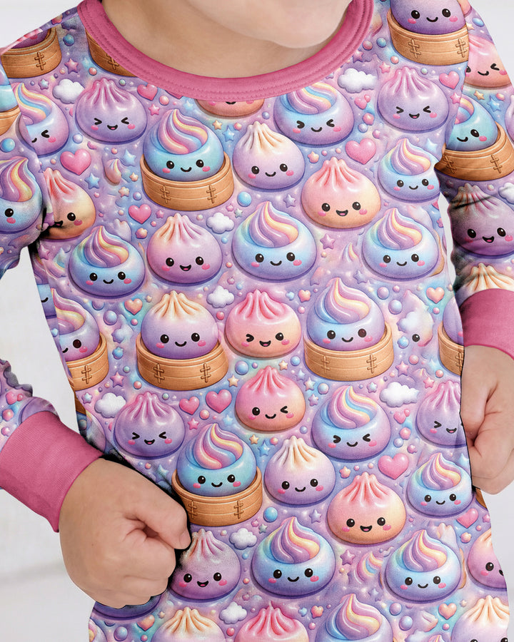Dumpling Dreams Bamboo Two Piece Long Sleeve Pajama Set