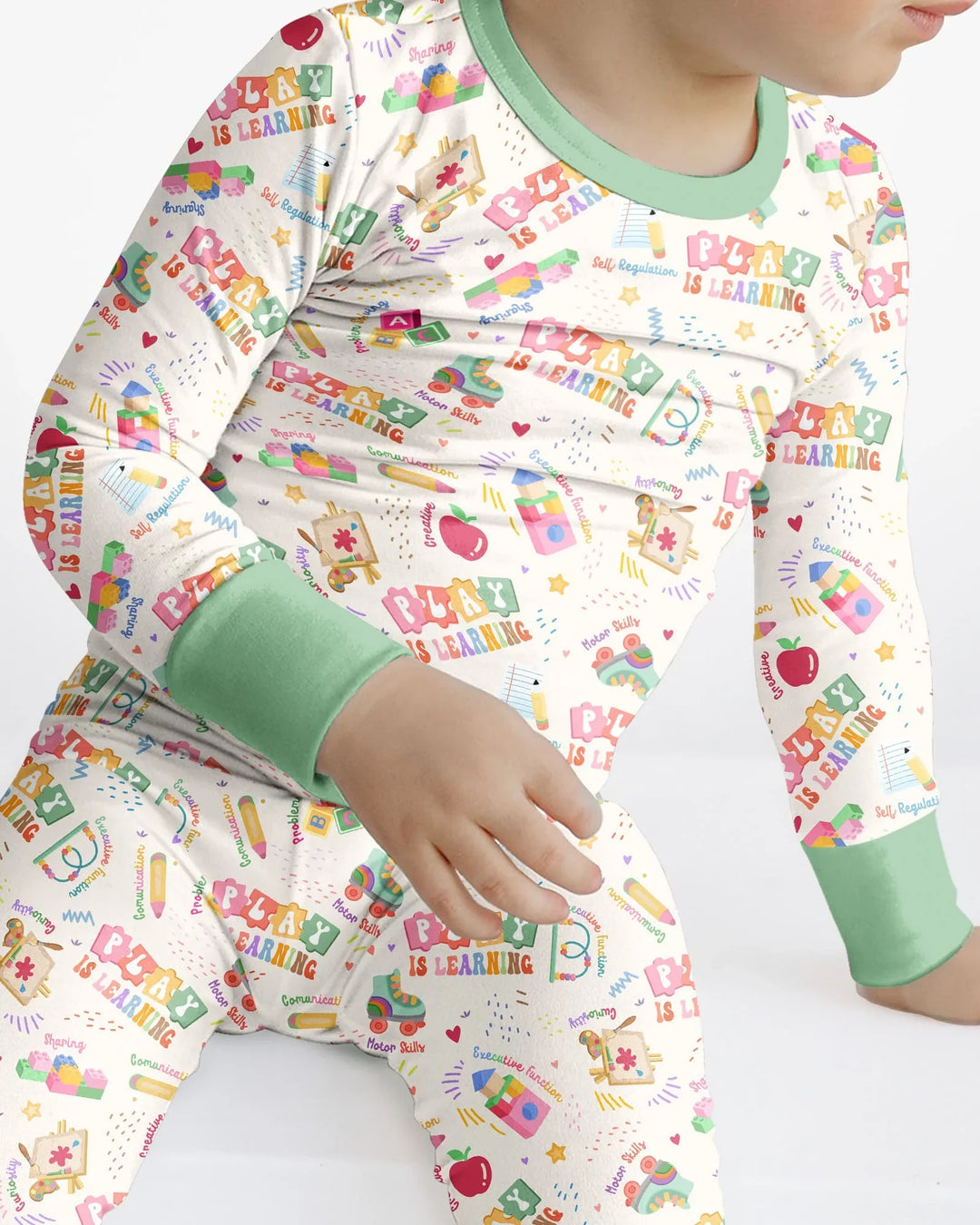 Play and Learn Bamboo Two Piece Long Sleeve Pajama Set