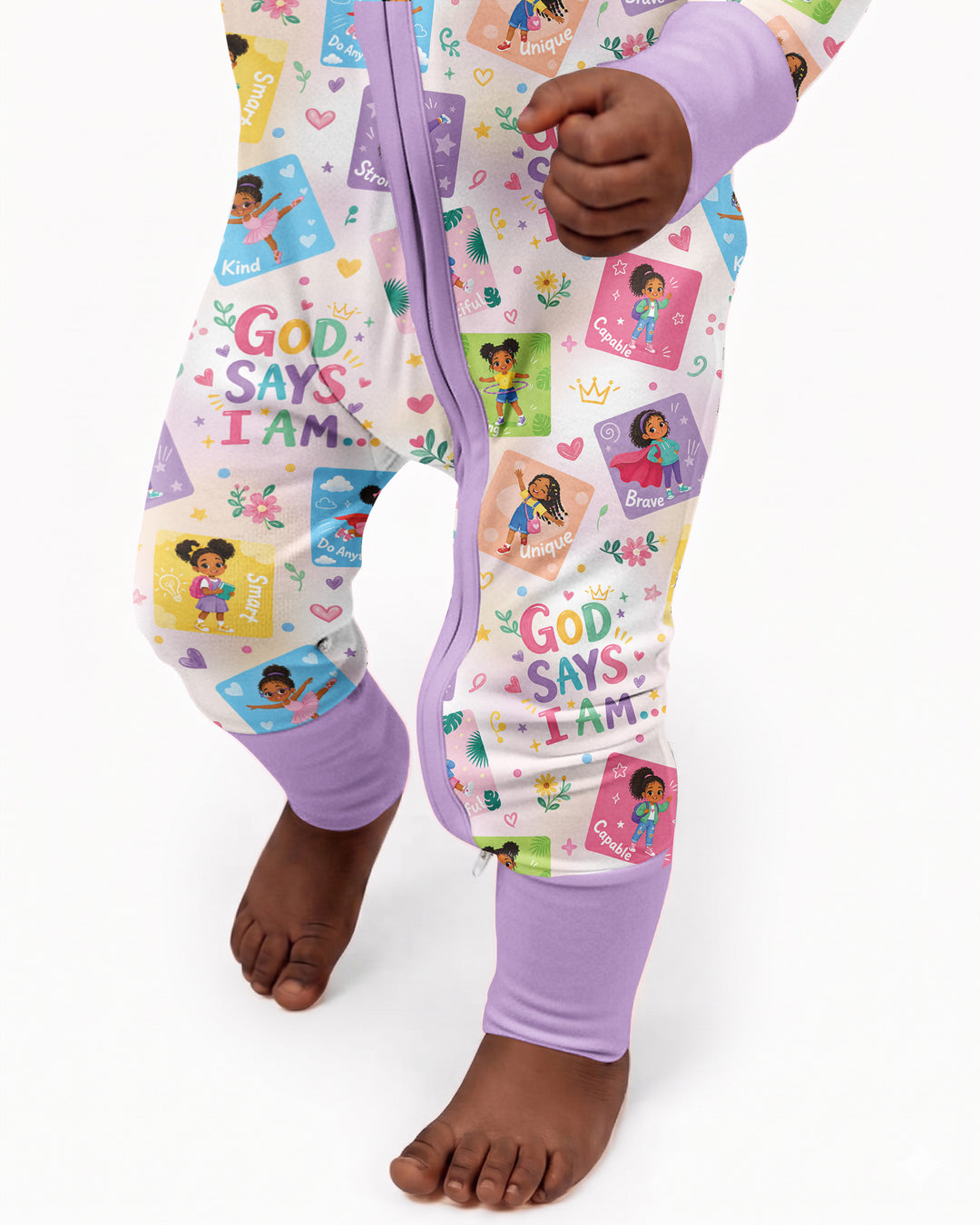 God Says I Am Black Girl Bamboo Convertible Zippy