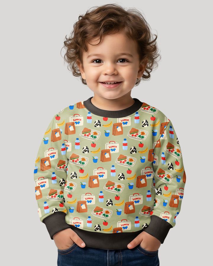 Happy School Lunch Bamboo Adult Crewneck Sweatshirt