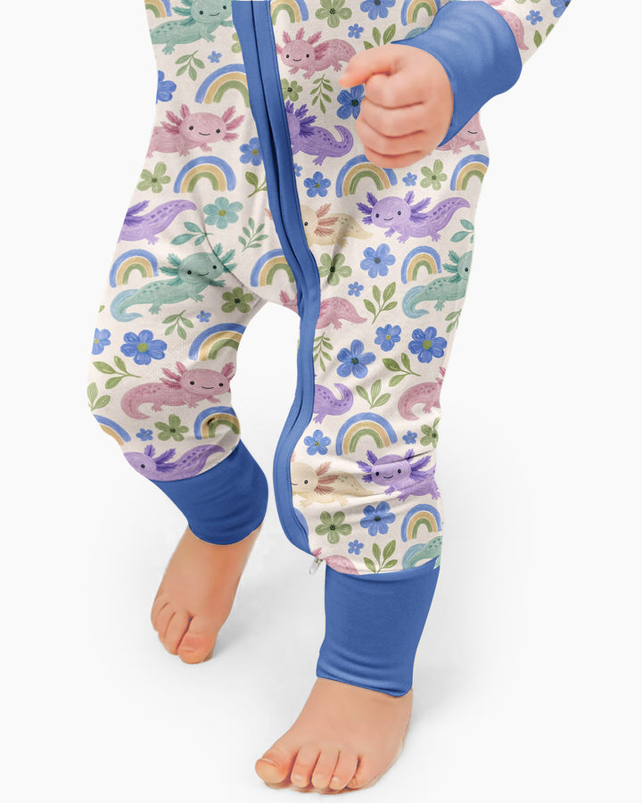 Axolotl Rainbow Bamboo Convertible Zippy