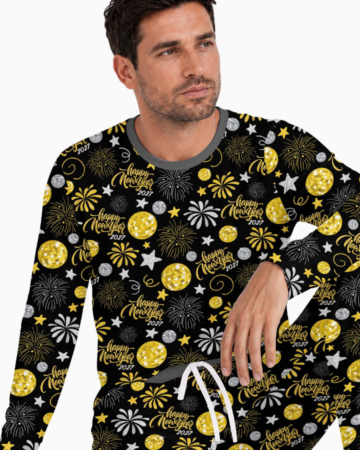 New Year's Eve Celebration Bamboo Men's Pajama Set