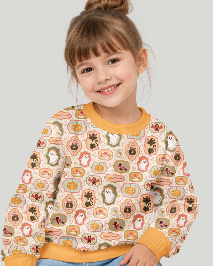 Cute Vintage Magical Cottage Style Halloween Bamboo Crewneck Sweatshirt