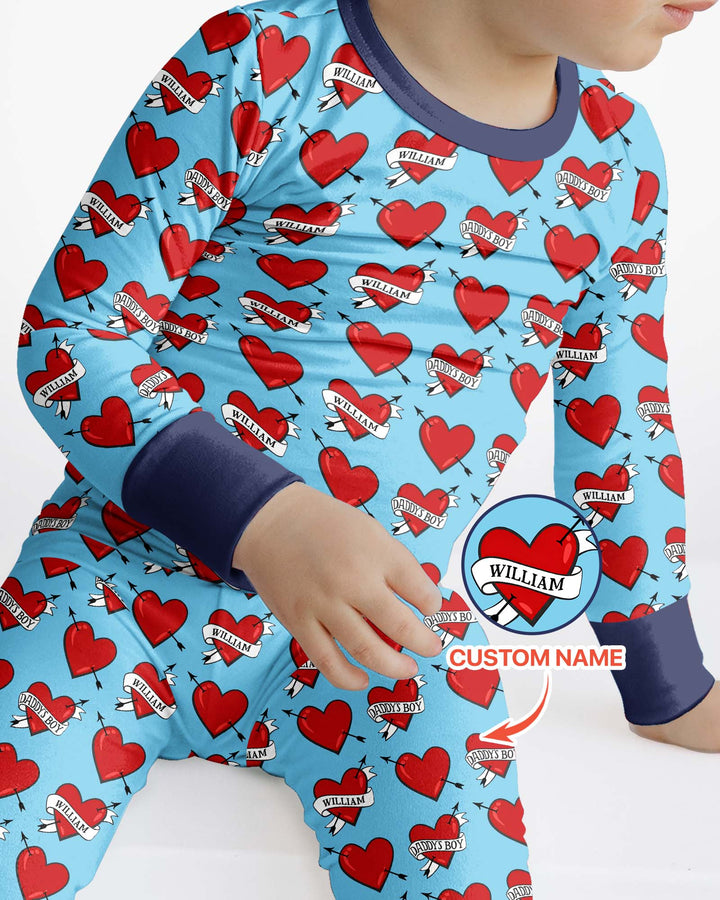 Dad's Kids Bamboo Two Piece Long Sleeve Pajama Set