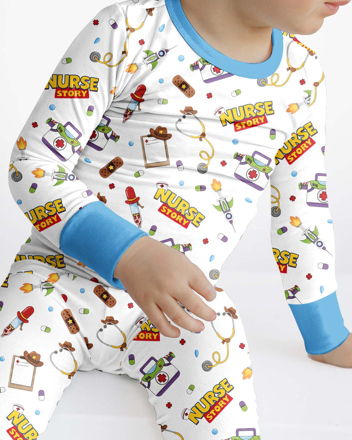 Nurse Story Bamboo Two Piece Long Sleeve Pajama Set