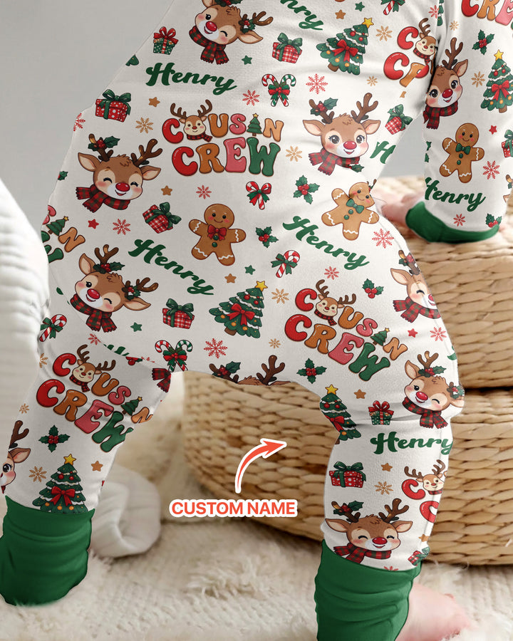Personalized Christmas Cousin Crew Bamboo Convertible Zippy