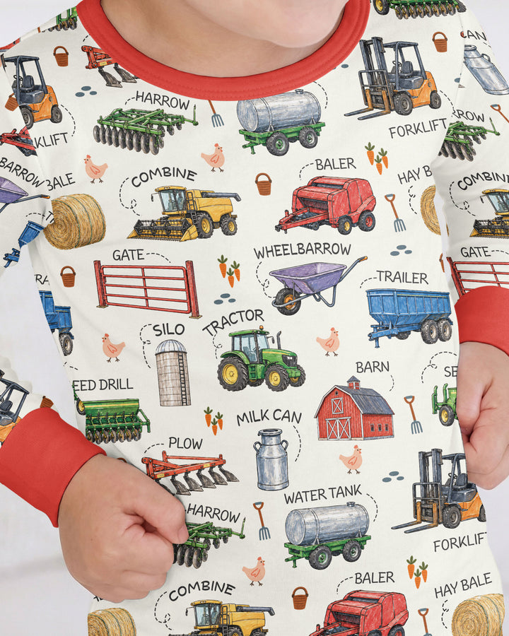 Little Farmer Bamboo Two Piece Long Sleeve Pajama Set