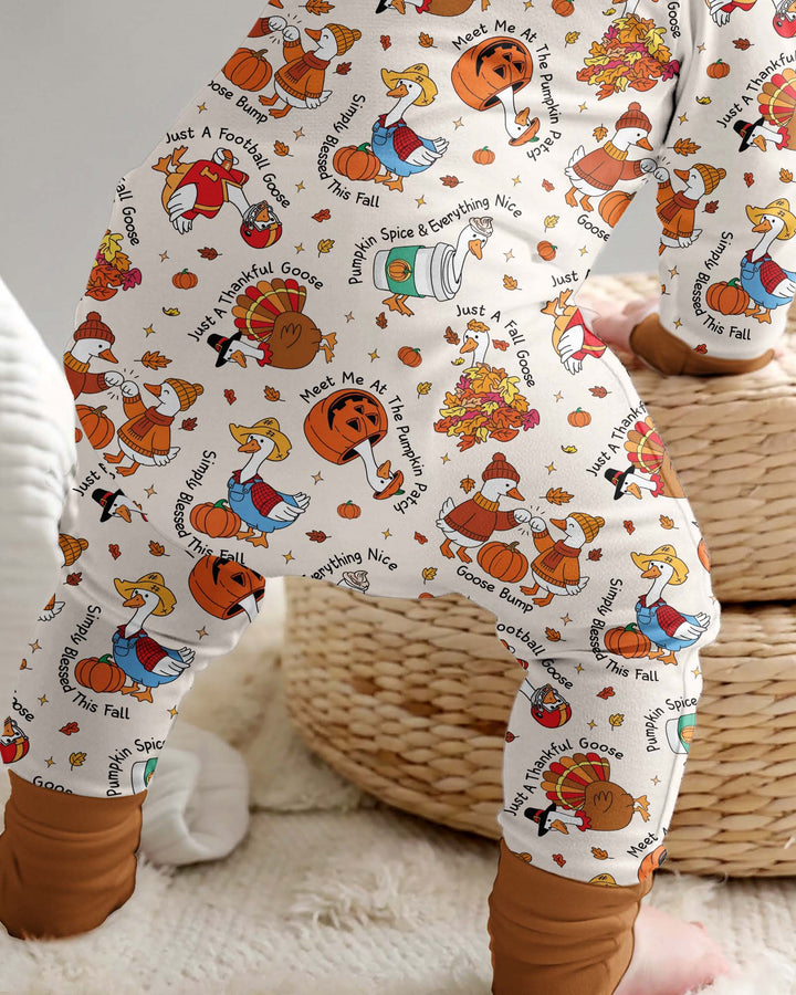 Just A Fall Goose Family Matching Bamboo Convertible Zippy