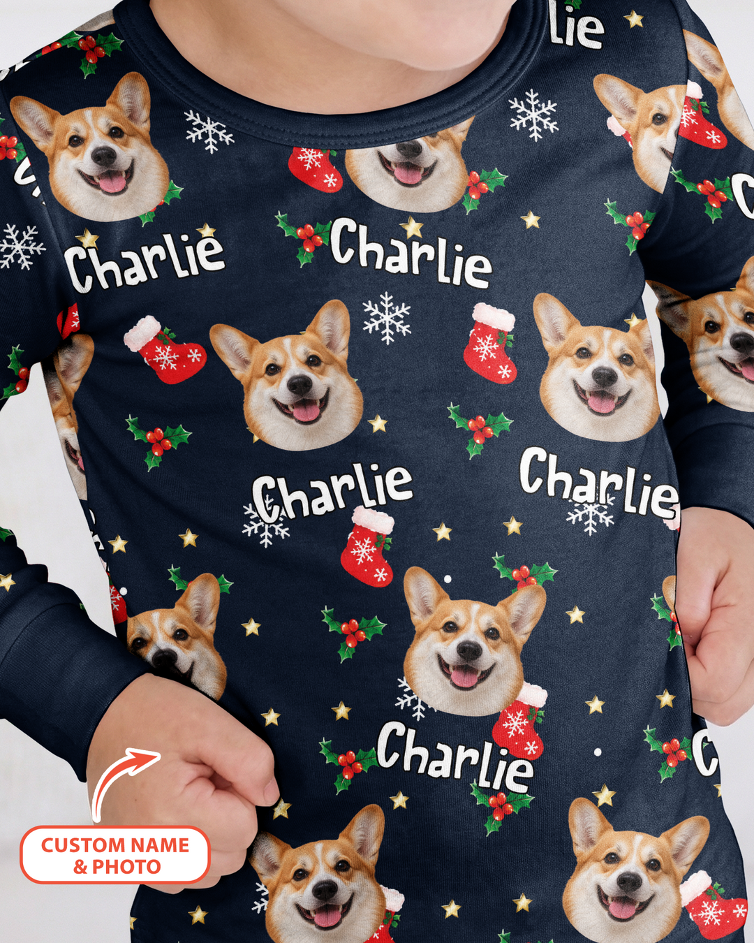 My Furry Christmas Bamboo Two Piece Long Sleeve Pajama Set