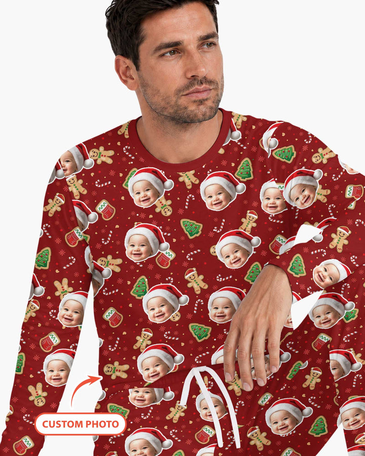 Custom Photo Funny Family Bamboo Men's Pajama Set