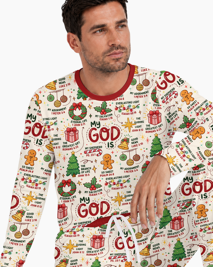 Christmas My God Is Bamboo Men's Pajama Set