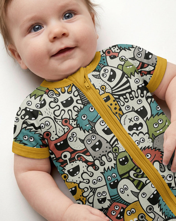 Monsters And Friends Bamboo Shorty Zippy