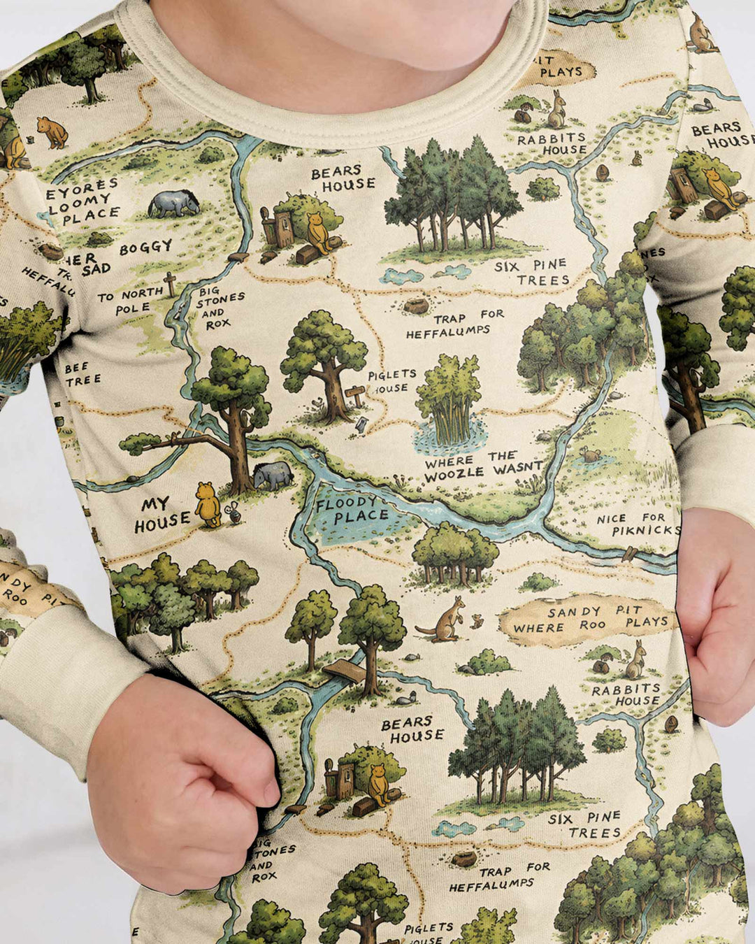Template Bamboo Two Piece Long Sleeve Pyjamas Set