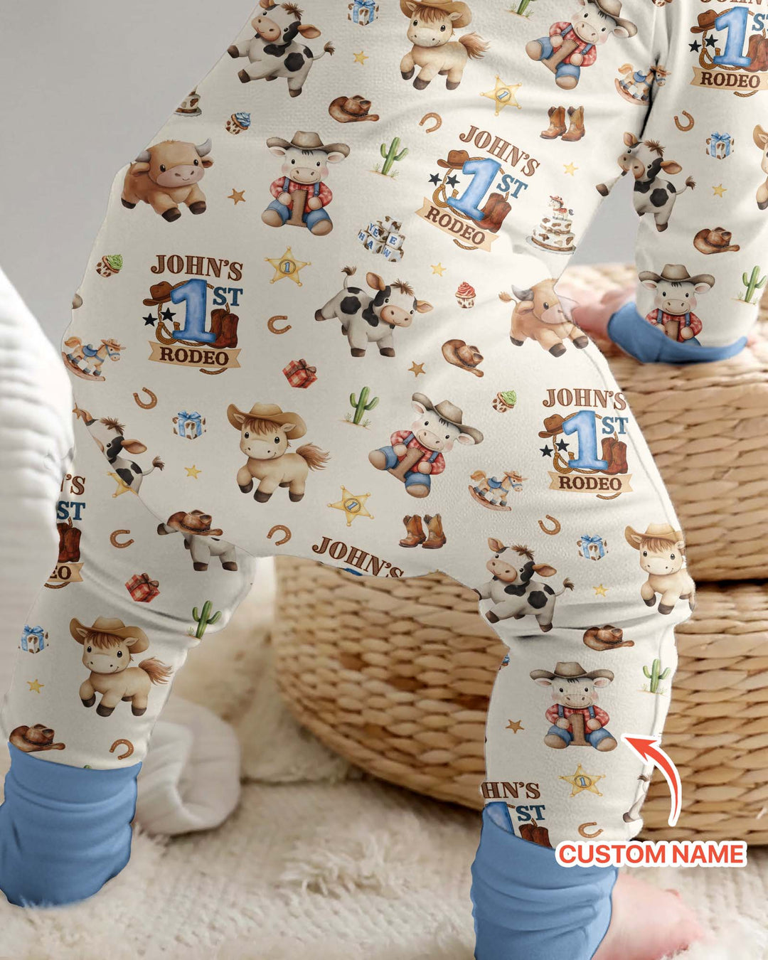 Custom Name First YeeHaw Birthday Bamboo Convertible Zippy