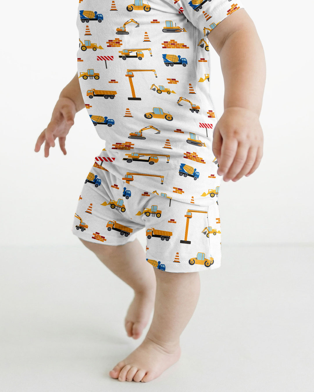 Construction Bamboo Two Piece Short Sleeve Shorts Pyjamas Set