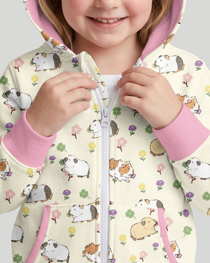 Guinea Pig Garden Bamboo Zip Hoodie
