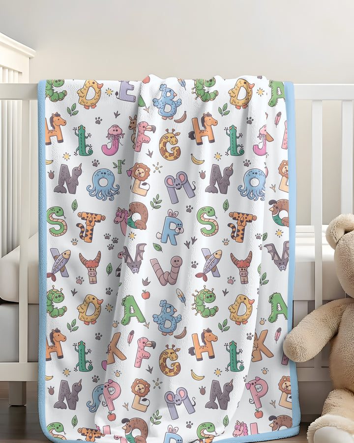 Animals Alphabet Bamboo Blanket