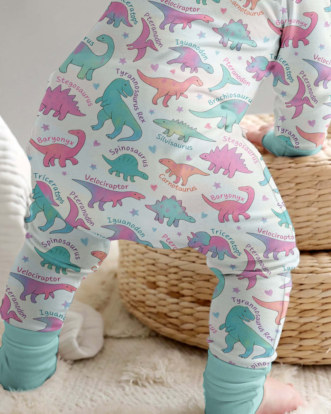Pastel Dino Bamboo Convertible Zippy