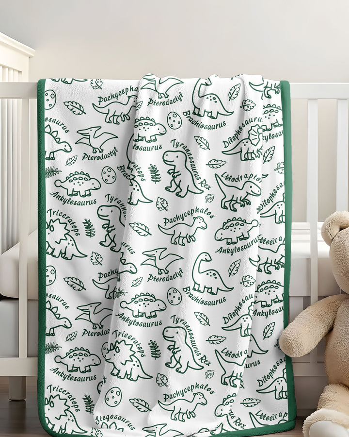 Dinosaur Park Bamboo Blanket