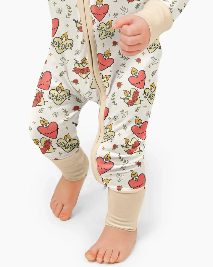 Three Sacred Hearts Bamboo Convertible Zippy