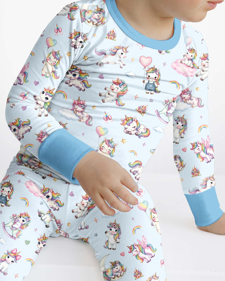 Kawaii Teddy Bamboo Two Piece Long Sleeve Pajama Set