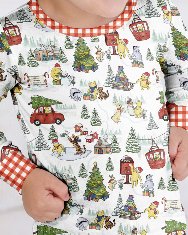 Holiday Village Friends Bamboo Two Piece Long Sleeve Pajama Set