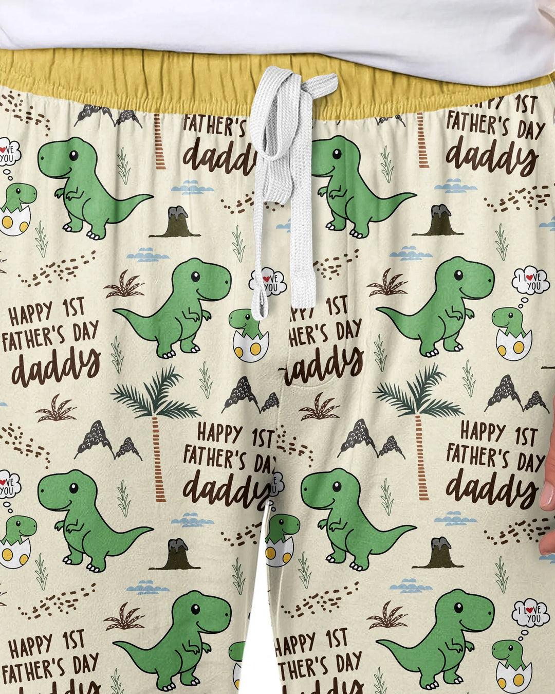 First Father's Day Daddysaurus Bamboo Men's Pajama Set
