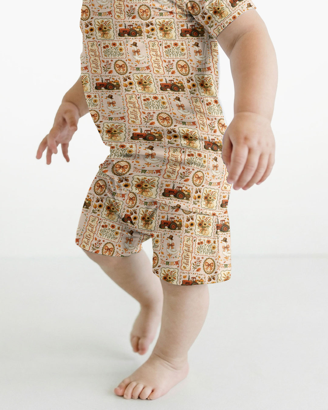 Template Bamboo Two Piece Short Sleeve Shorts Pyjamas Set