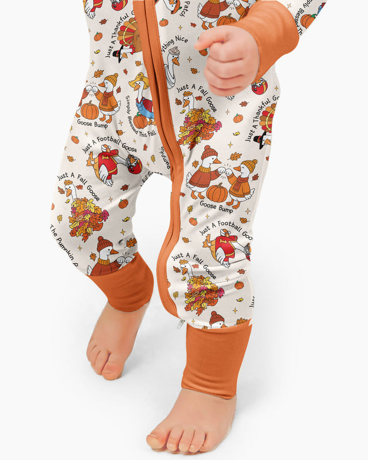 Just A Fall Goose Family Matching Bamboo Convertible Zippy
