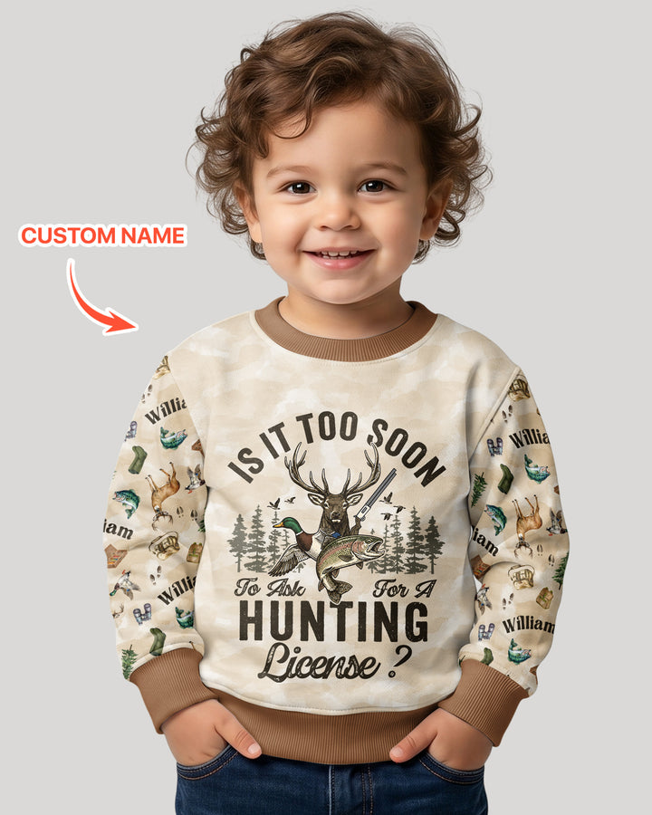 Personalized Funny Hunting Bamboo Crewneck Sweatshirt